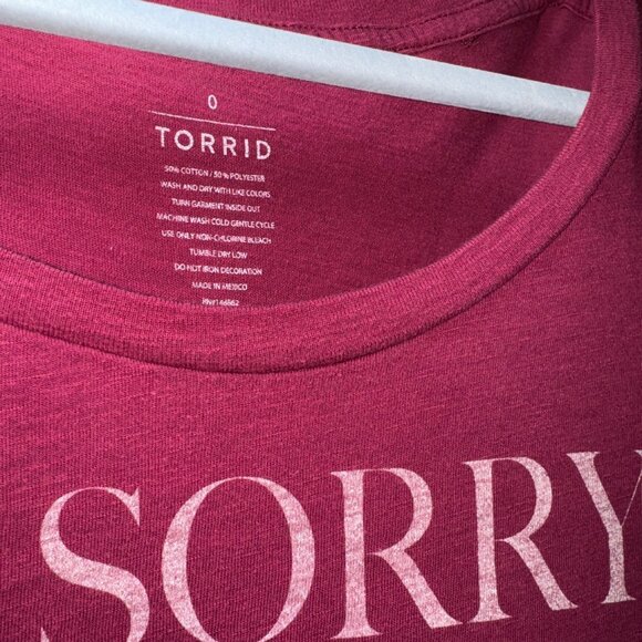 Torrid Soft Shirt 'I'm sorry Did I Roll My eyes Outloud' Size 0 (size 12) - Picture 2 of 3